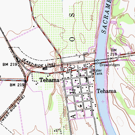 Topographic Map of Halbert Park, CA
