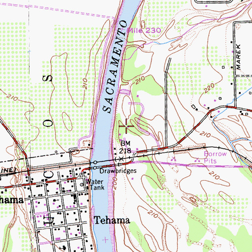 Topographic Map of Mill Creek Park, CA