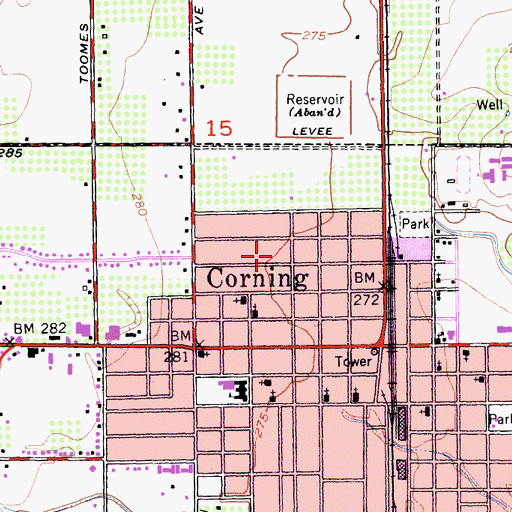 Topographic Map of Northside Park, CA