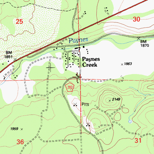 Topographic Map of Plum Valley Elementary School, CA