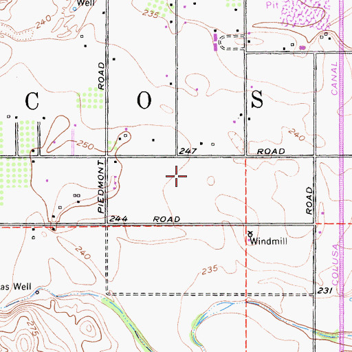 Topographic Map of Richfield Elementary School, CA