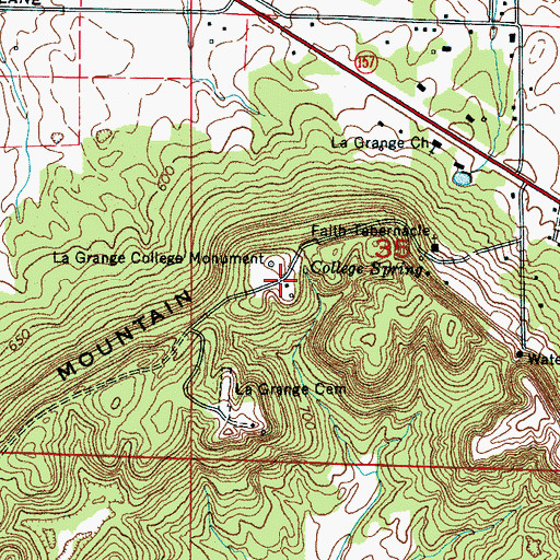 Topographic Map of La Grange Post Office (historical), AL