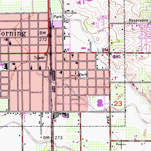 Topographic Map of Woodson Park, CA