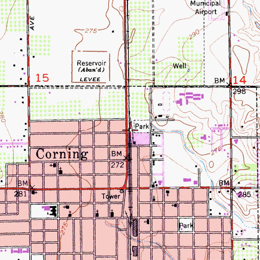 Topographic Map of Yost Park, CA