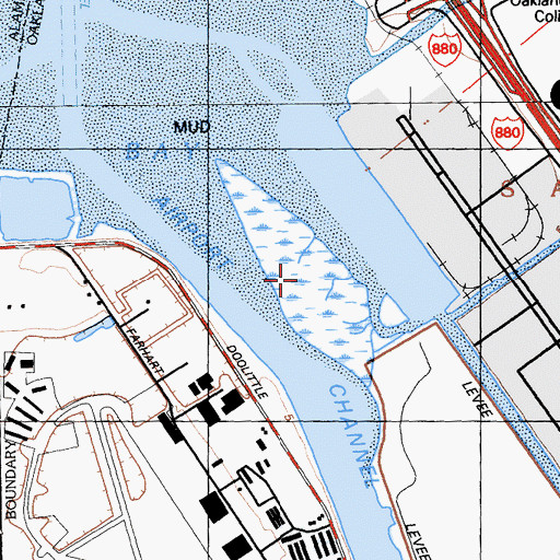 Topographic Map of Arrowhead Marsh, CA