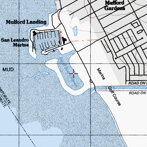 Topographic Map of Marina Park, CA