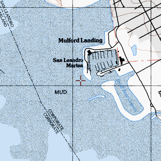 Topographic Map of Mulford Point, CA