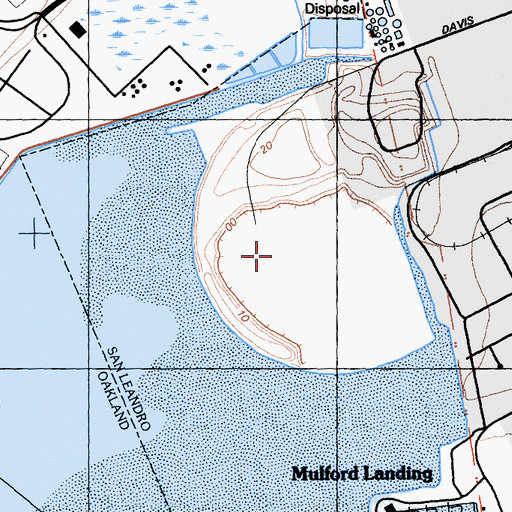 Topographic Map of Oyster Bay Regional Shoreline, CA