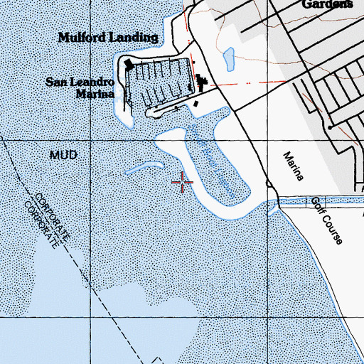 Topographic Map of Spinnaker Yacht Club, CA