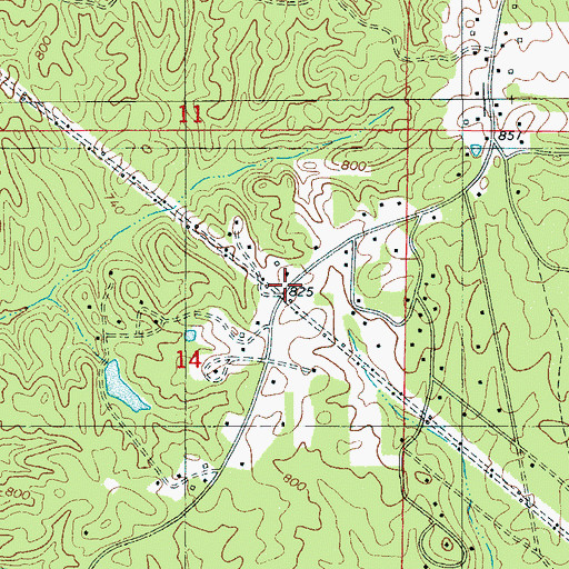 Topographic Map of Lumberton Post Office (historical), AL