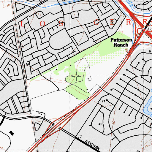 Topographic Map of Ardenwood Regional Preserve, CA