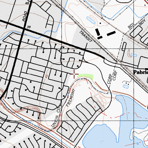 Topographic Map of Arroyo Park, CA