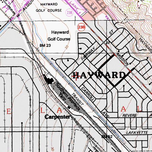 Topographic Map of Bidwell Park, CA