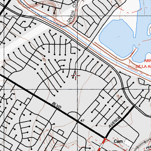 Topographic Map of Brookvale Elementary School, CA