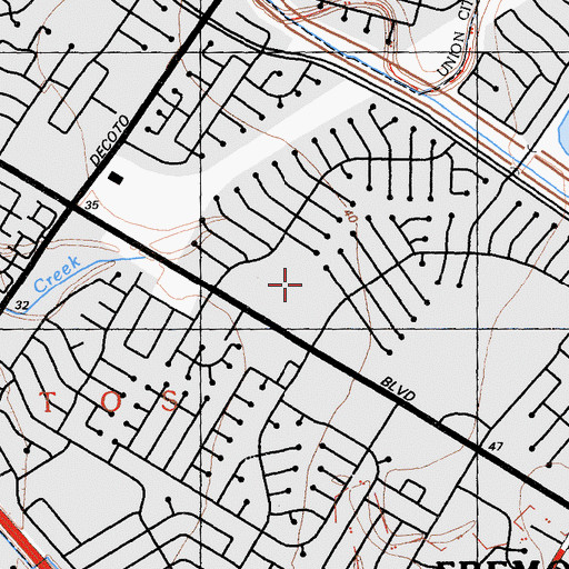 Topographic Map of Brookvale Park, CA