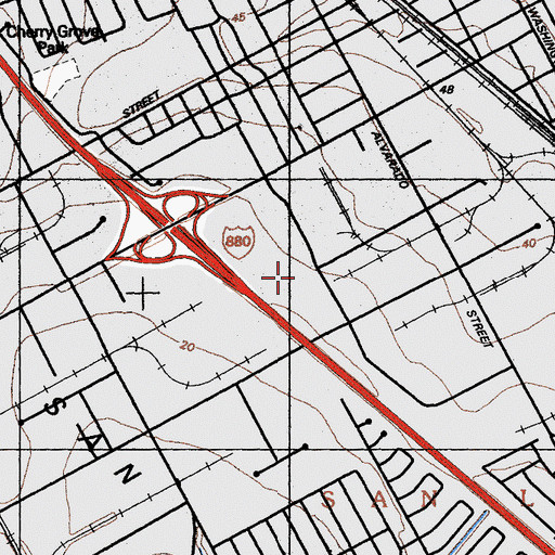 Topographic Map of Burrell Field, CA