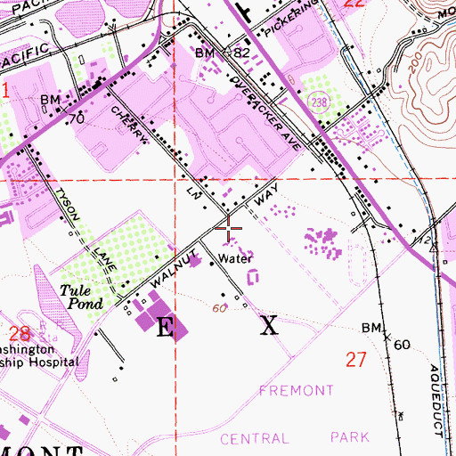 Topographic Map of California School for the Blind, CA