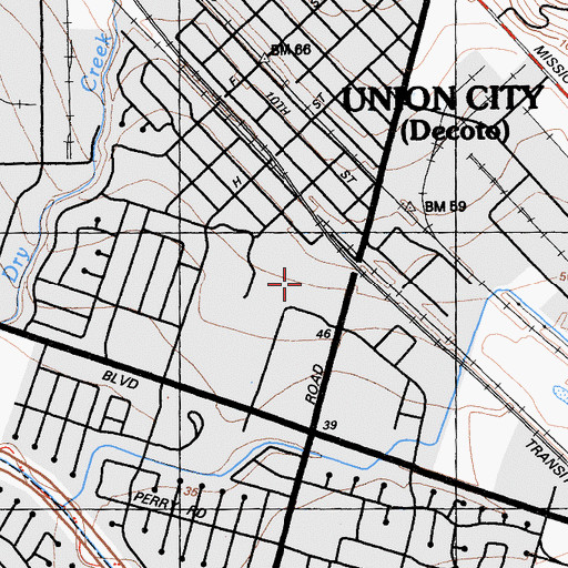 Topographic Map of Charles F Kennedy Park, CA