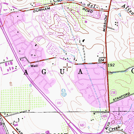 Topographic Map of Fred E Weibel Elementary School, CA