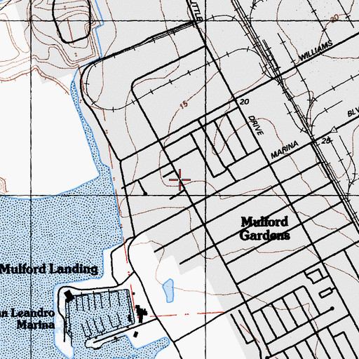Topographic Map of Garfield Playground, CA