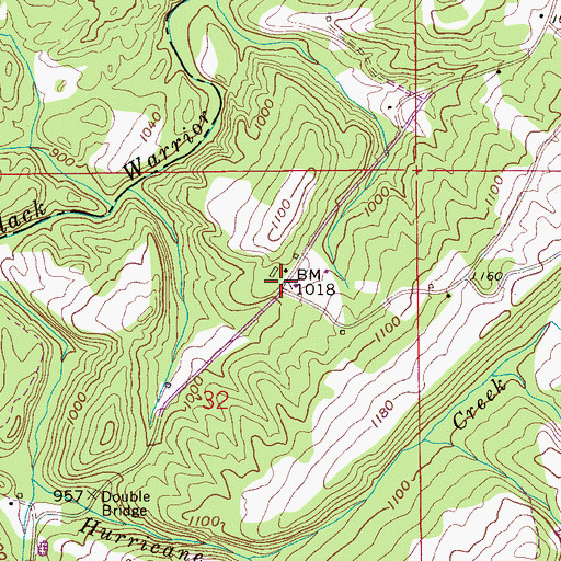 Topographic Map of Mauldin Post Office (historical), AL