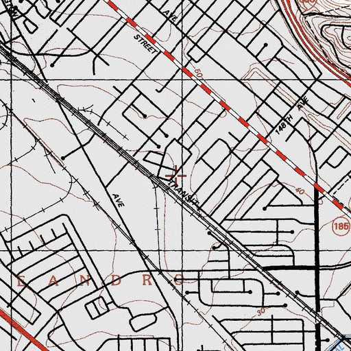 Topographic Map of Halcyon Park, CA