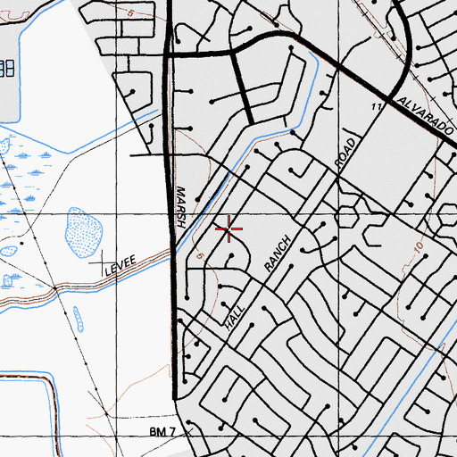 Topographic Map of Hall Ranch Park, CA