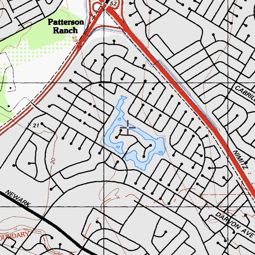 Topographic Map of Lakeshore Park, CA