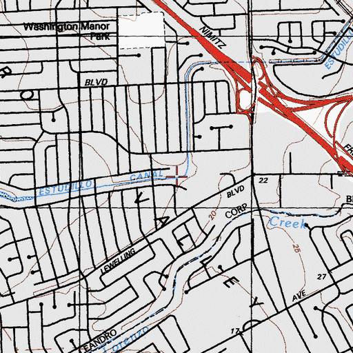 Topographic Map of Lewelling Playground, CA