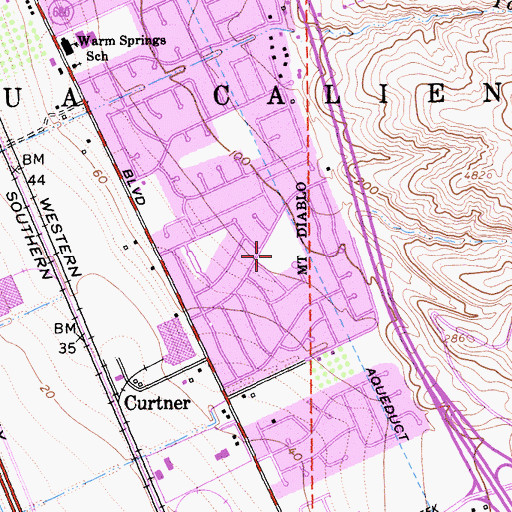 Topographic Map of Lone Tree Creek Park, CA