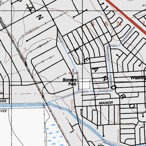 Topographic Map of Madison Playground, CA