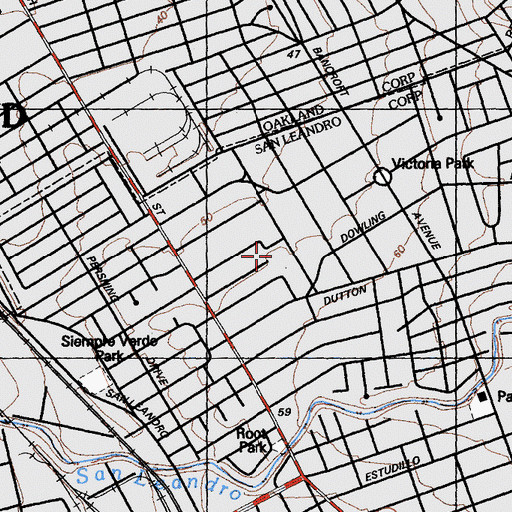 Topographic Map of McCartney Park, CA