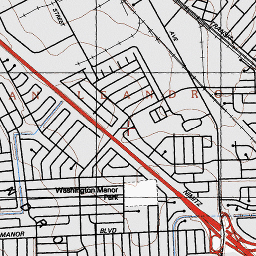 Topographic Map of James Monroe Elementary School, CA