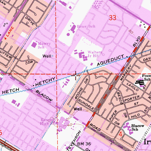 Topographic Map of Noll Park, CA