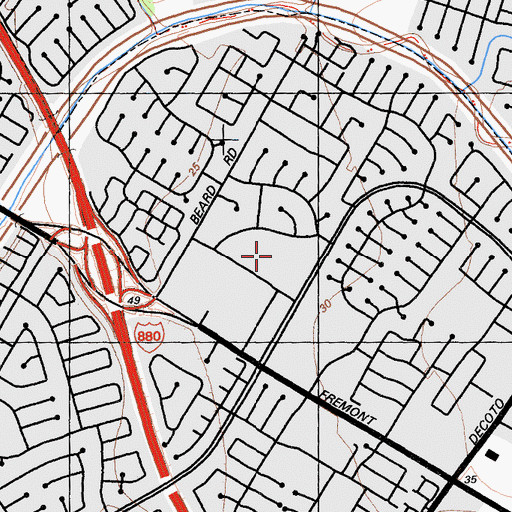 Topographic Map of North Gate Community Park, CA