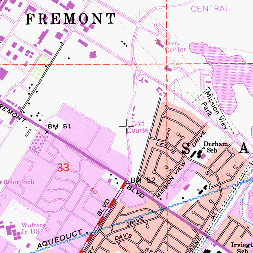 Topographic Map of Parkway Golf Course (historical), CA