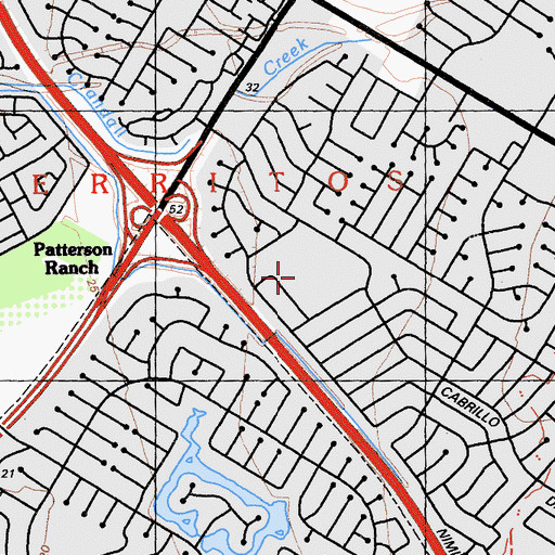 Topographic Map of Patterson Park, CA