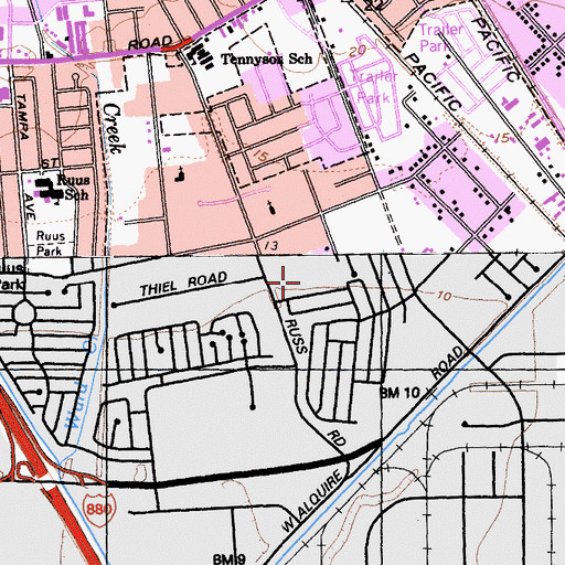 Topographic Map of Peixoto Playfield, CA