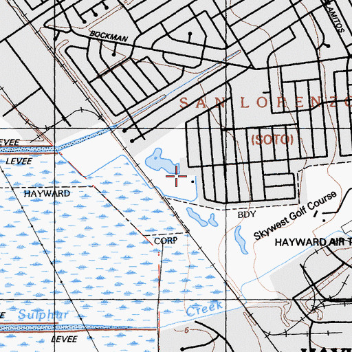 Topographic Map of San Lorenzo Park Community Center, CA