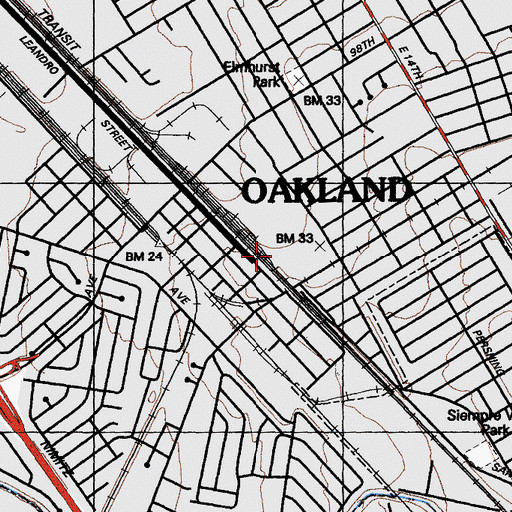 Topographic Map of Stonehurst Recreation Area, CA