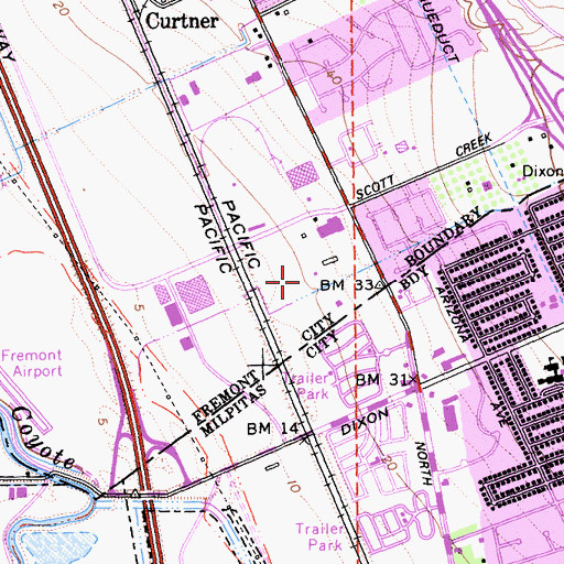 Topographic Map of Sunnyhills Golf Course (historical), CA