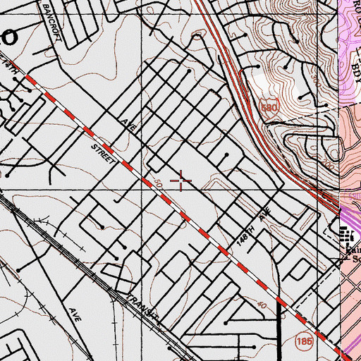 Topographic Map of Toyon Park, CA