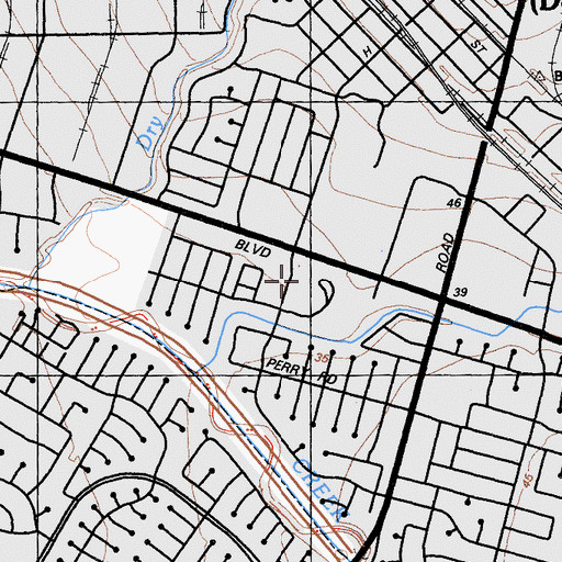 Topographic Map of Union City Branch Alameda County Library, CA