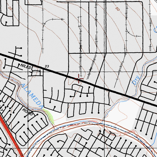 Topographic Map of Union City Post Office, CA