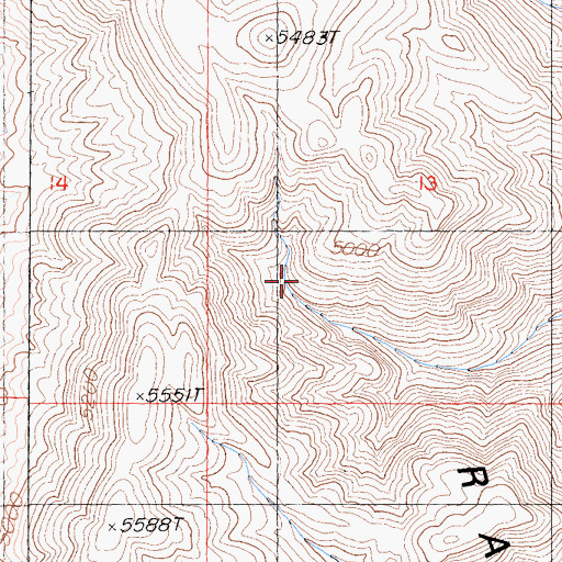Topographic Map of Golden Nugget Prospect, CA