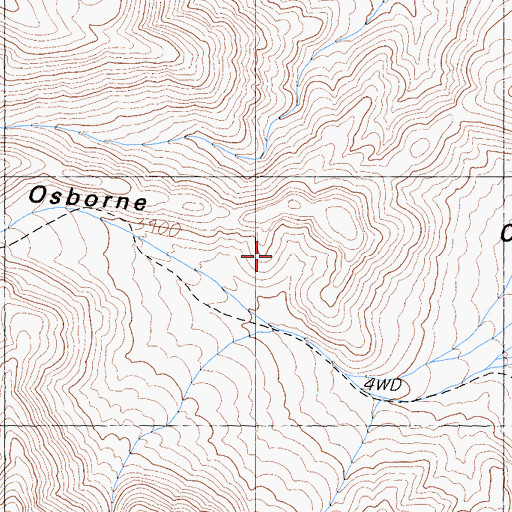 Topographic Map of Red Dog Prospect, CA