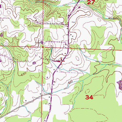 Topographic Map of Pane Post Office (historical), AL