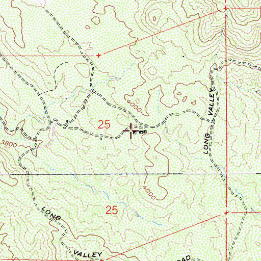 Topographic Map of Eagle Nest Mine, CA