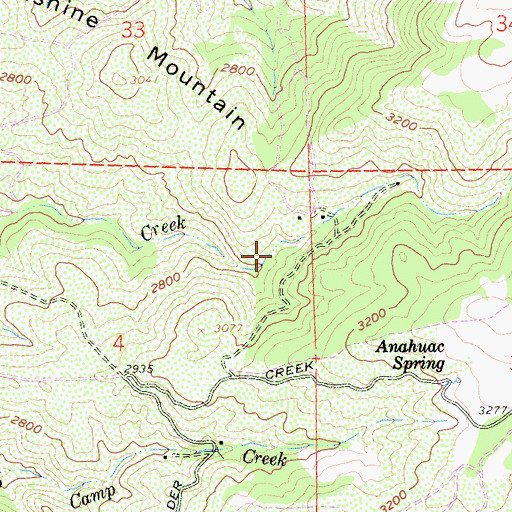 Topographic Map of Last Chance Mine, CA