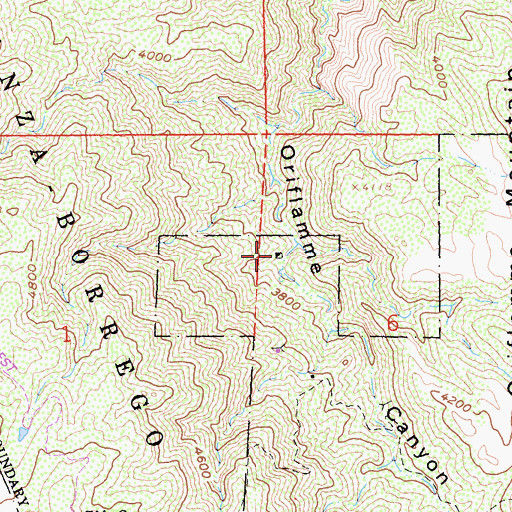 Topographic Map of Oriflamme Mine, CA